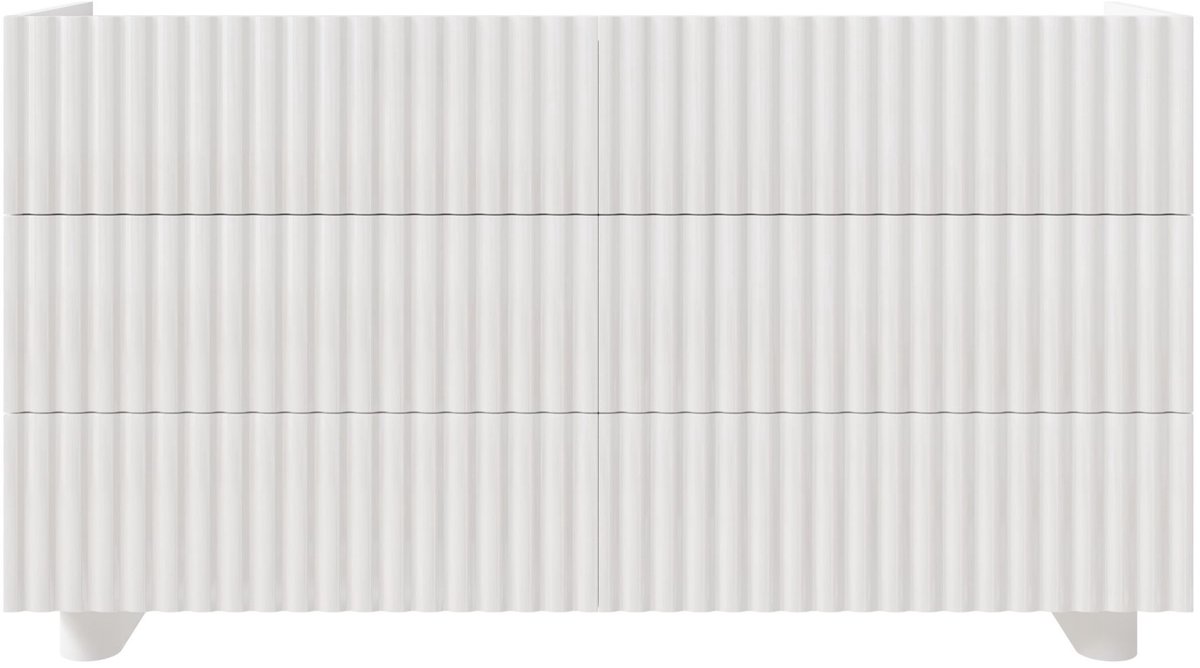 Selsey Fiorra – Ladekast met zes lades – hoogglans wit – 147 cm