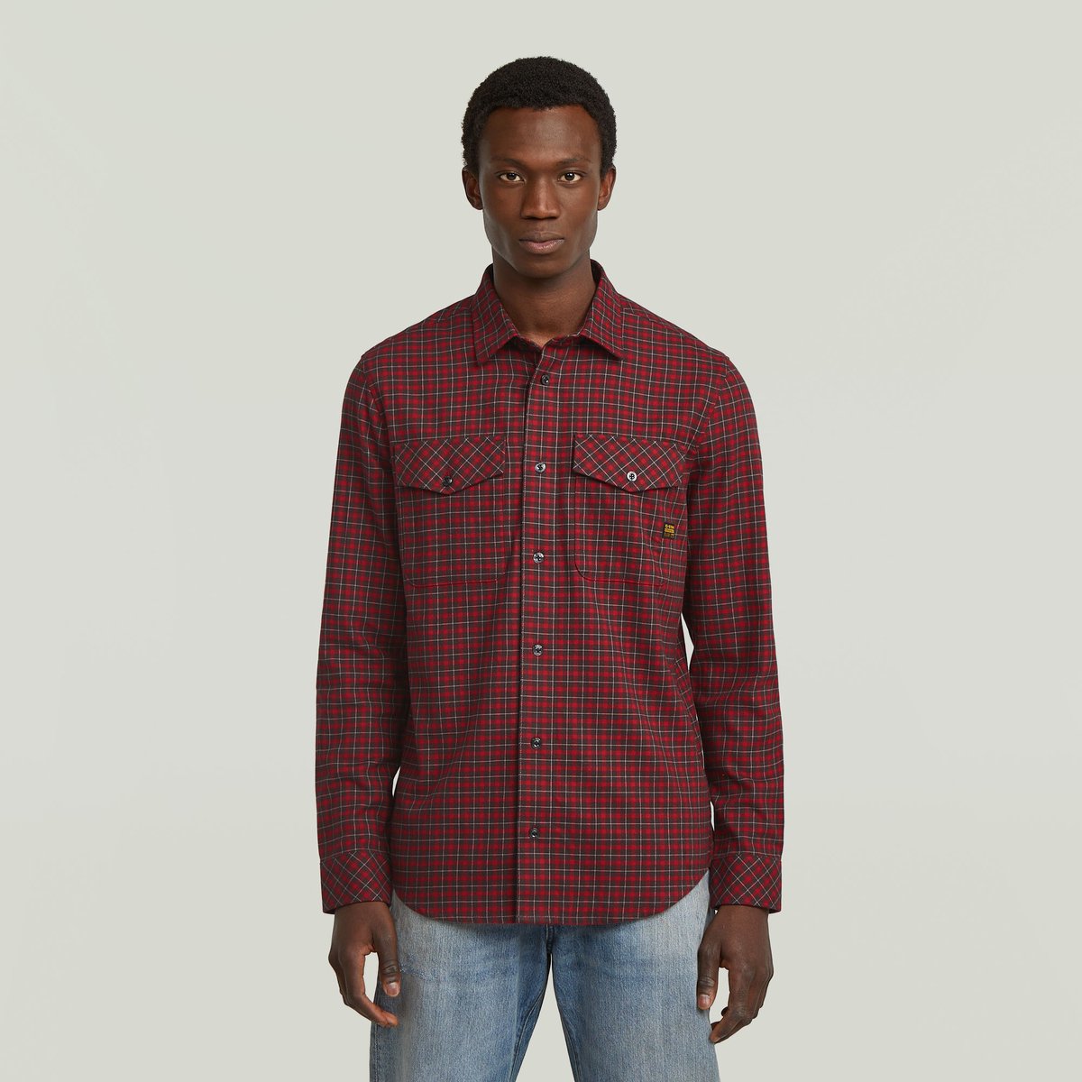 Shirt met lange mouwen G-Star Marine Slim Baron Chibi Check