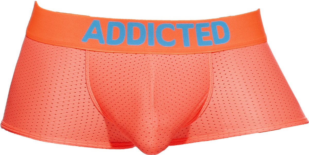 Goedkoopste ADDICTED Ring Up Neon Mesh Trunk Orange - MAAT L - Erotisch Heren Ondergoed - Boxershort voor Man - Sexy mannen Boxershort