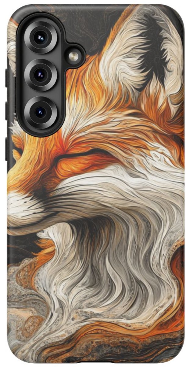Abstract Vosportret – Telefoonhoesje Geschikt voor Galaxy S25 Plus