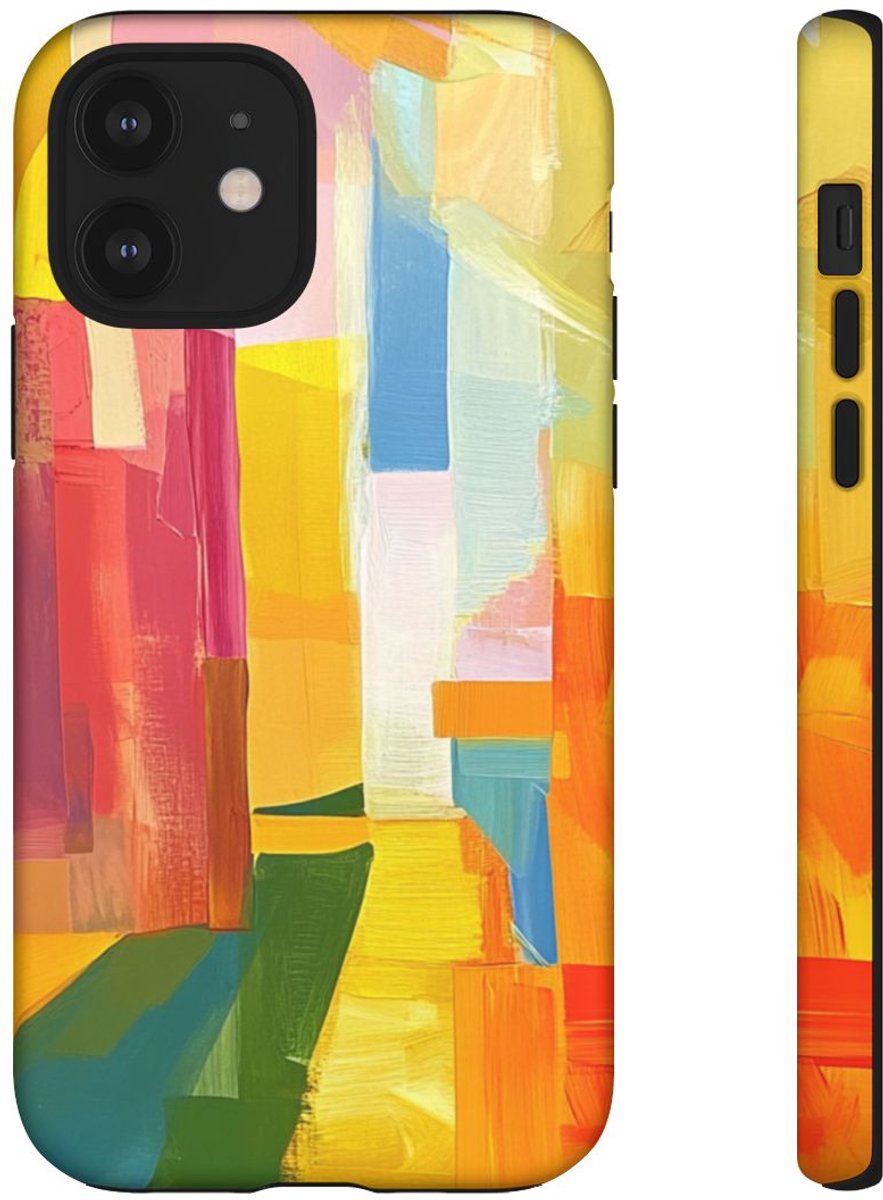 Abstracte Kleurrijke Verfstreken – Telefoonhoesje Geschikt voor iPhone 12