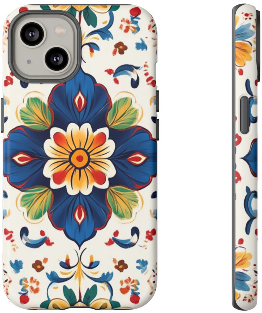 Kleurrijk Bloemenpatroon – Telefoonhoesje Geschikt voor iPhone 14