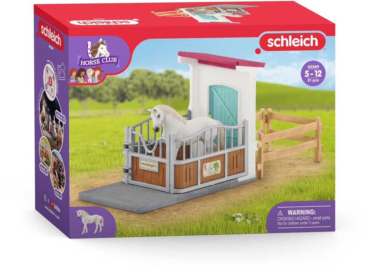 schleich HORSE CLUB - Paardenbox - Speelfigurenset - Kinderspeelgoed voor Jongens en Meisjes - 5 tot 12 jaar - 42569 — afbeelding 2