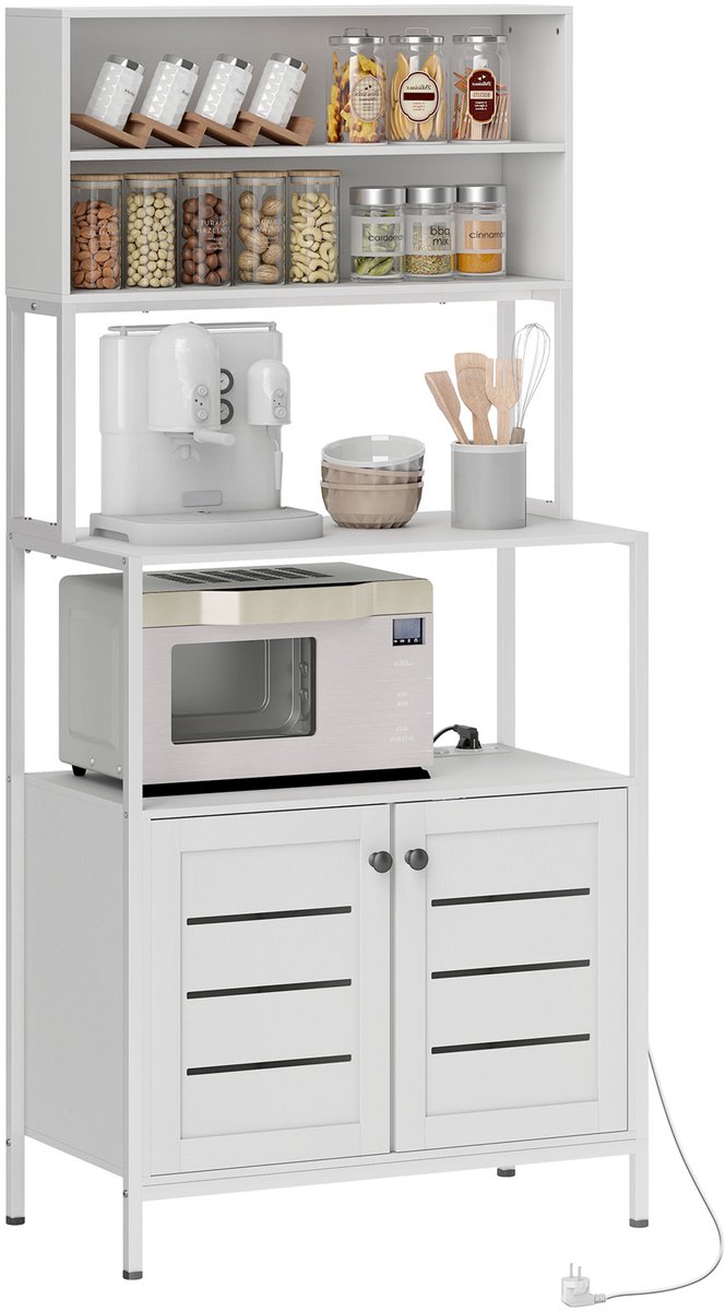 HOMCOM-Keukenopbergplank-spaanplaat-80x42x171cm-Wit