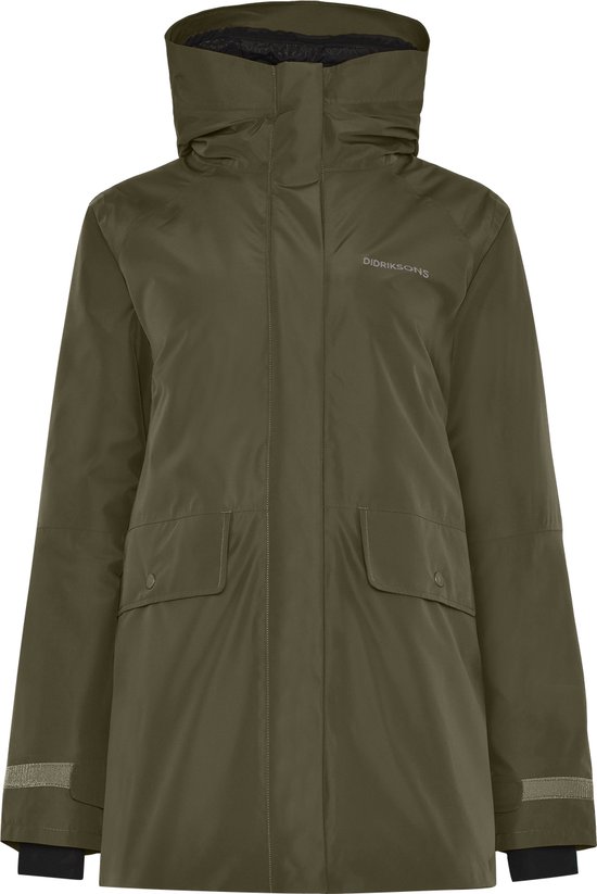 Veste d'extérieur Didriksons TUVA WNS PARKA pour femme - Vert foncé