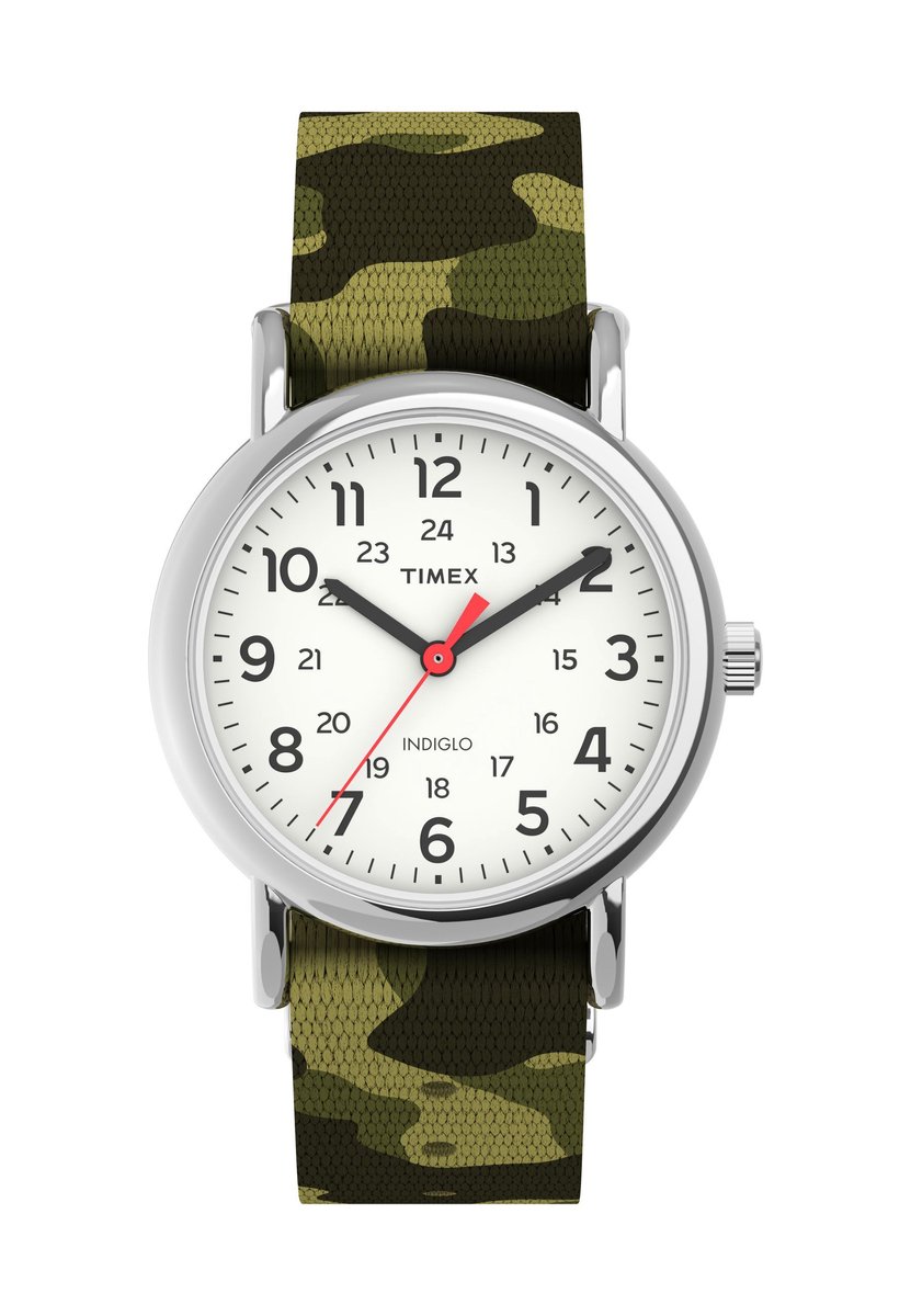 Timex Weekender Seasonal Kwarts Analoog Horloge Groente Case: 100% Brass And Llb| Bracelet: 100% Fabric 31 mm TW2V61500Z1