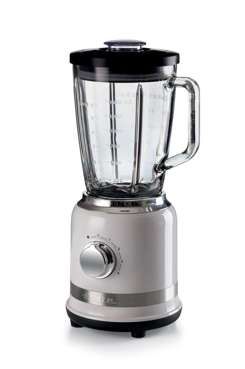 Ariete 0585/01 - Blender - 1.5 liter - 1000 W - glazen kan - RVS - pulse functie - ice crusher - wit