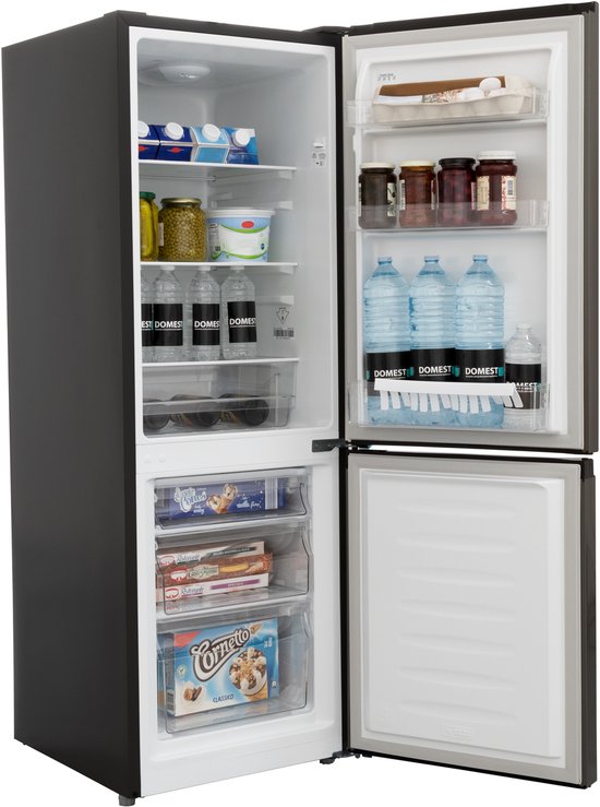 PKM SBS400EBIXWDAZ Side-by-Side Kühl-Gefrierkombi – 288 L Kühlen / 151 L Gefrieren – NoFrost, Wasserspender, LED, Schnellgefrieren, 39 DB Leise – Energieeffizienz E – Freistehend, Schwarz