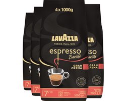 Lavazza Espresso Barista Gran Crema Koffiebonen - Koffie Blend van Robusta en Arabica Bonen - Intensiteit 8/10 - 4 x 1 kg