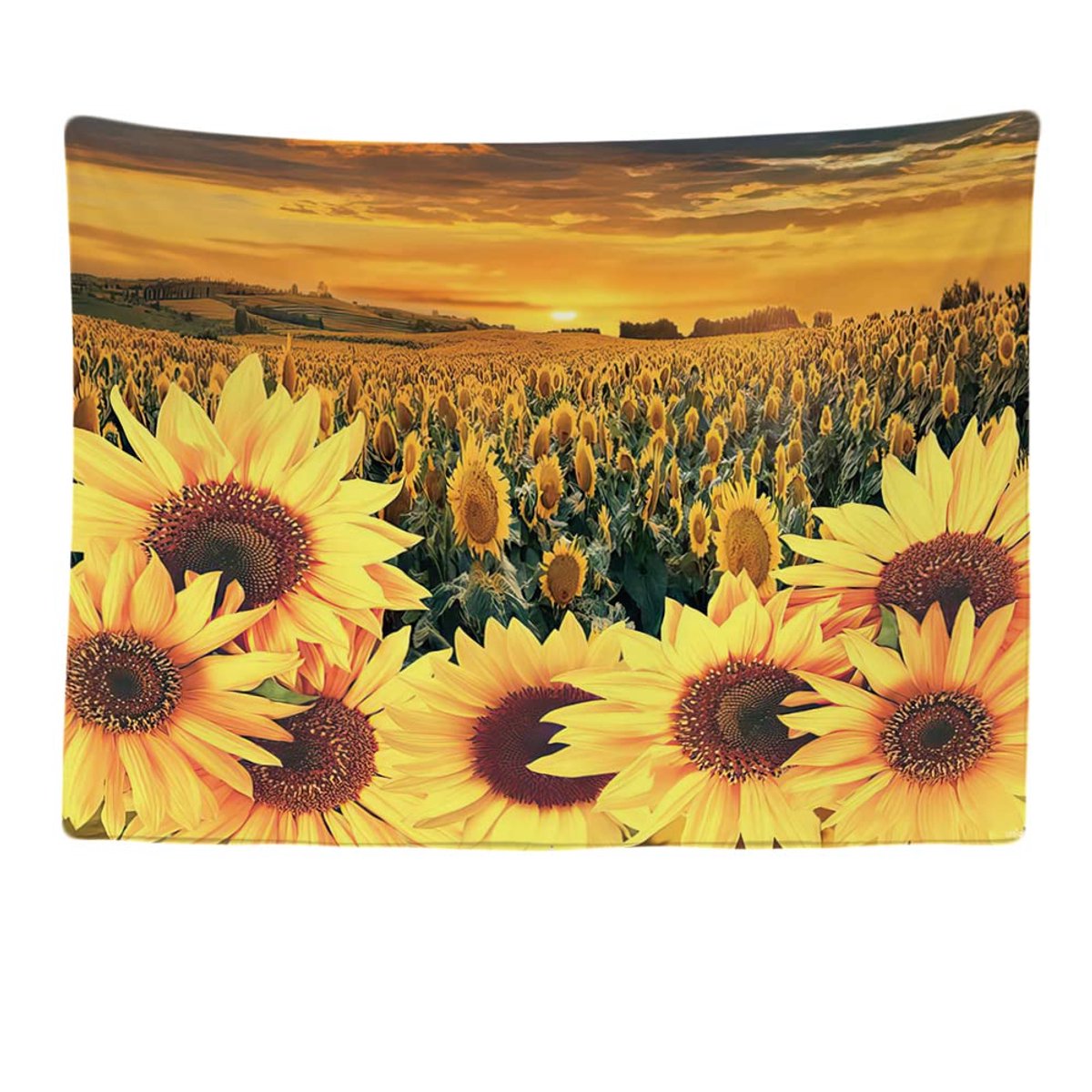 Unyqoos Zonnebloem Wandtapijt - Prachtige Natuurdecoratie voor elke Ruimte - 200 x 150 cm Groot geel