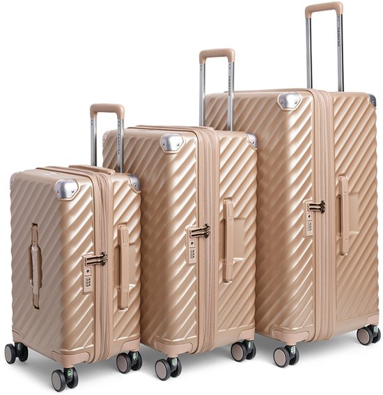 Set De 3 Valises, Taille Large Jusqu'à 74 Cm, Sans Marque