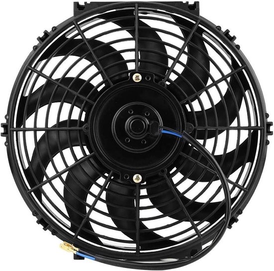 JGS Premium - Moteur de ventilateur électrique universel pour voitures 12 pouces - Ventilateur de refroidissement de radiateur Push -pull - Kit de montage inclus