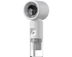 Mistventilator - Draagbare mistventilator - 168×58×60mm - Ventilator met watersproeifunctie - Mistventilator - Handsproeier - Waterkoelgereedschap - Met digitaal display, geschikt voor cosmetisch, thuis- en buitengebruik - Wit
