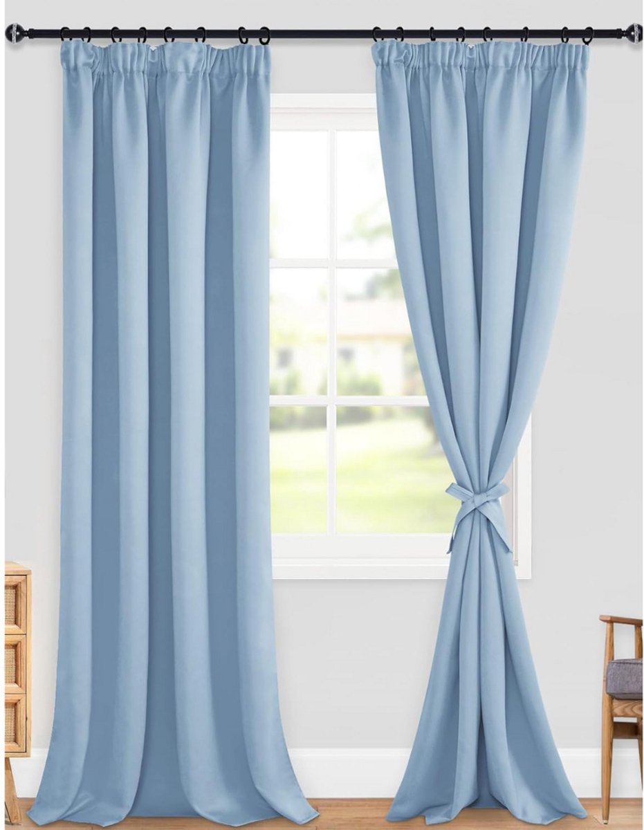 DailySupplies® Verduisterend Gordijn Kant en Klaar - 36x29 Blauw