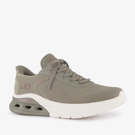 Skechers Slip-ins: BOBS Sport Arc Wave 2.0 heren sneakers beige - Maat 47.5 - Extra comfort - Memory Foam