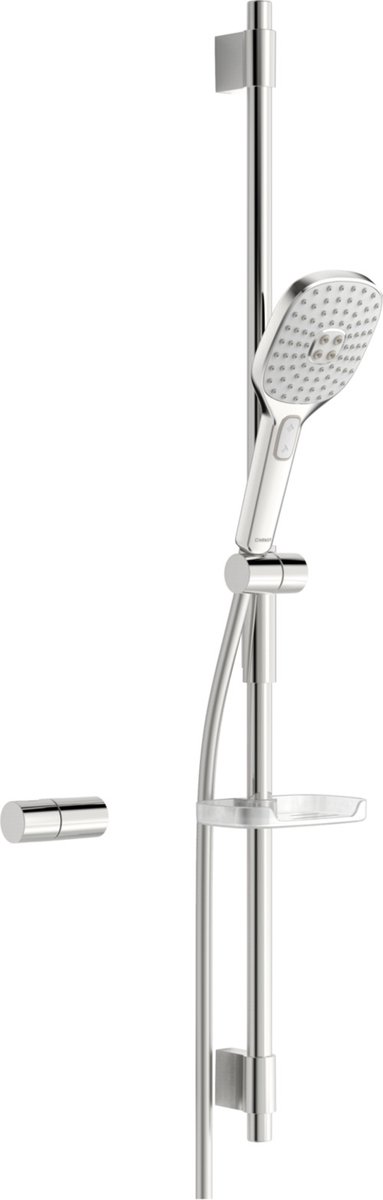 Hansa Activejet - Glijstangset met handdouche, 3 jets, glistang en doucheslang, chroom 84370230