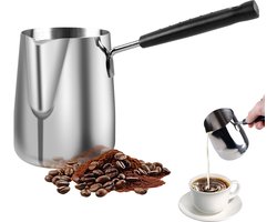 Ibenzoa® Roestvrij Stalen Koffiepot voor Traditionele Koffie en Multifunctioneel Keukengebruik