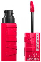 Maybelline New York - SuperStay Vinyl Ink Lipstick - 45 Capricious - Roze - Langhoudende Lippenstift - 4,2 ml