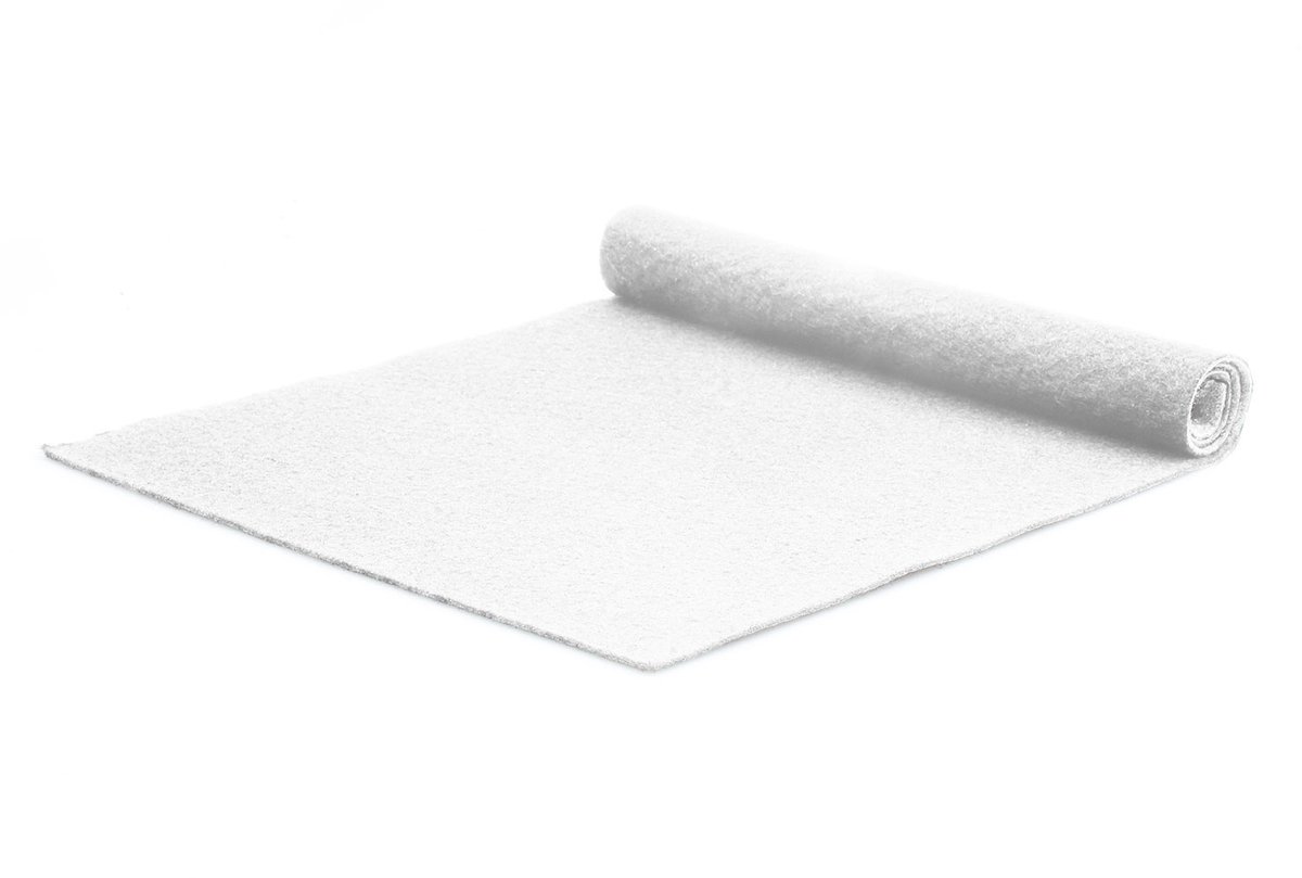 GJ Floors - Basic loper Tokyo | Wit - Breedte x Lengte: 2 meter / 10 meter