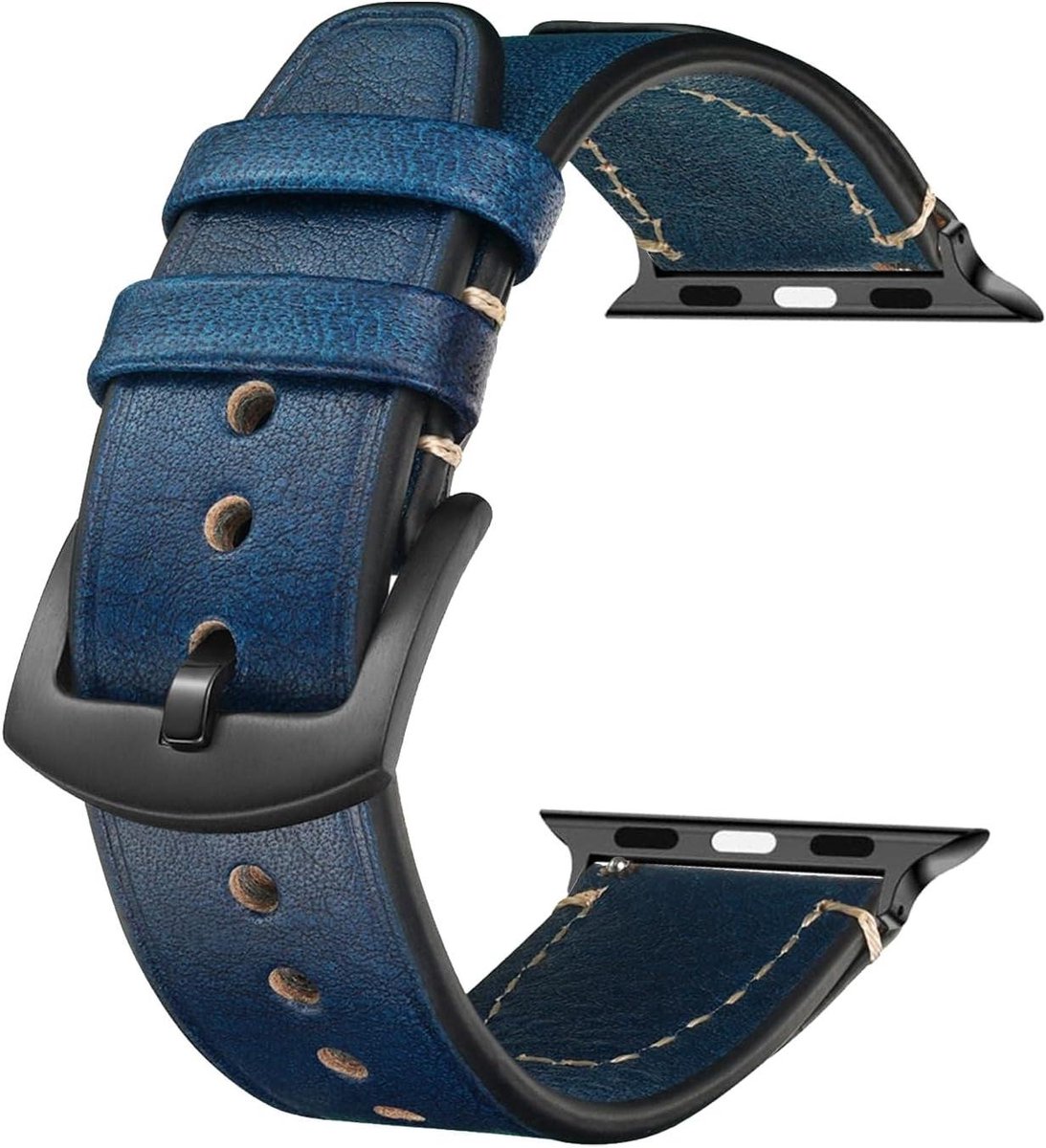 Allecto Premium - Lederen armband voor Apple Watch - stijlvolle vervangende horlogeband met roestvrijstalen gesp - geschikt voor diverse modellen - 38mm-40mm-41mm-42mm-44mm-45mm-49mm.