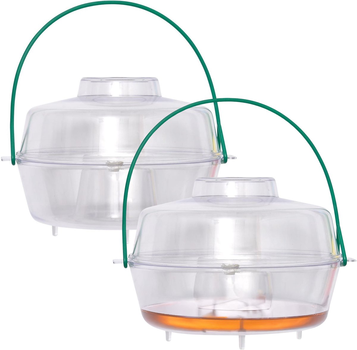 Luance Wespenval met hengsel - 2x - kunststof - transparant - D13 x H9 cm
