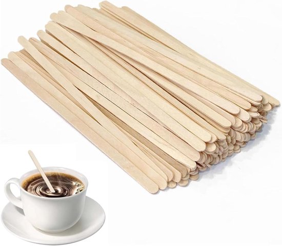 Houten koffie roerstaafje Naturel 11cm (1000 stuks Houten koffie roerstaafje Naturel 11cm (1000 stuks
