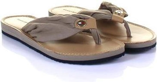 TOMMY HILFIGER STOFFEN SLIPPERS cobbelstone | bol.com