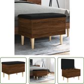 vidaXL Canapé - Banc de rangement - Banc de rangement 62 x 42 x 46 cm Bois traité Chêne brun - Table basse - Meuble de rangement - Décoration
