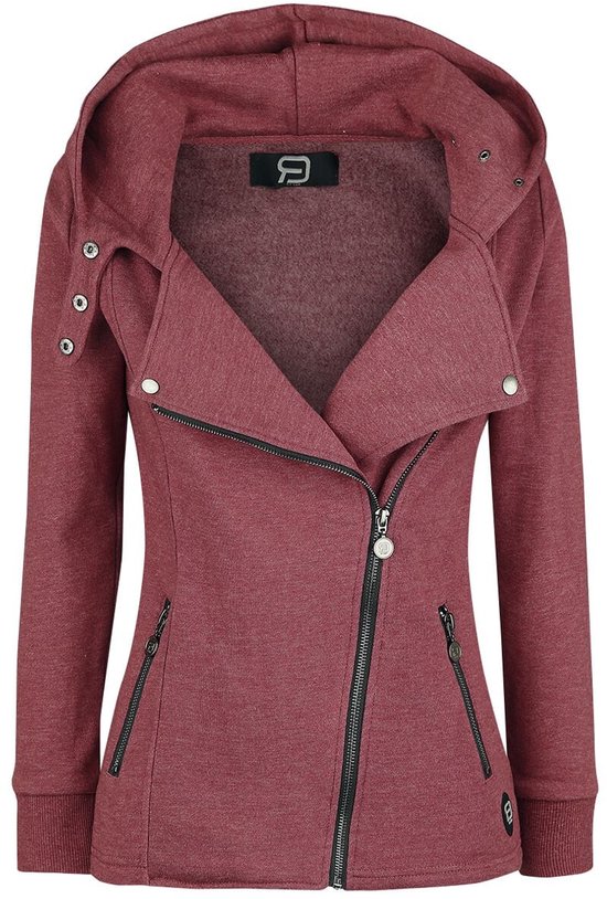 RED Rock- Design rouge à capuche et col - Femme - L