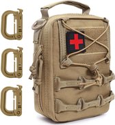 EHBO-kits, tactische overlevingsuitrusting, militaire Molle-tas EMT-hulptas Tactische medische zakjes, IFAK Molle Rip Away tactische medische tas voor thuis, in de auto, op reis (Zwart, Leeg
