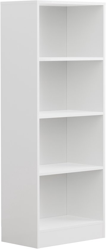 VDD – Vakkenkast – Vakkenkast Open – Wandkast – Vakkenkast wit - Boekenkast - Boeken kast - Boekenkast wit - Wand kast - Vakken kast - 50x30x130 cm - Wit