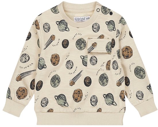 Dirkje Jongens Loose Fit Trui - Pebble