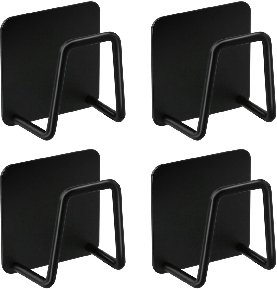 Ibenzoa® Sponshouder Set van 4 Stuks voor Keukenorganisatie met Zelfklevende Bevestiging