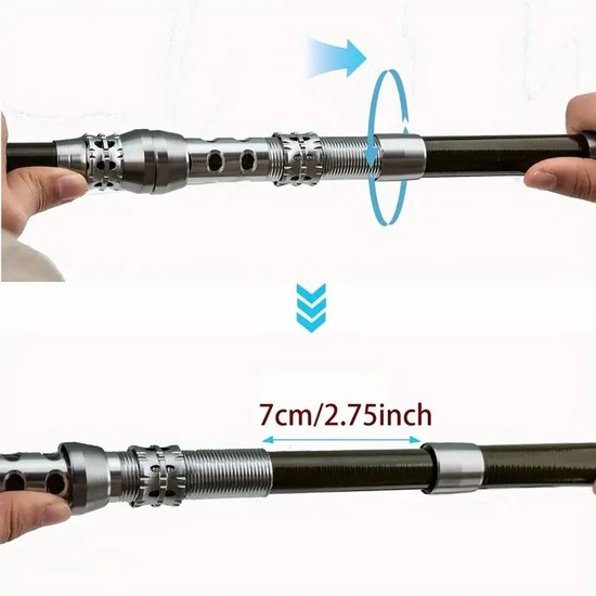 Dutchers® 38-delige Telescopische Vishengel set - Compleet Visserspakket voor Beginners & Gevorderden - Werphengel met molen - Vissen - Visnet - Visspullen - Hengel voor Roofvissen - Hengelsport - Hengelset van Dutchers® — afbeelding 3