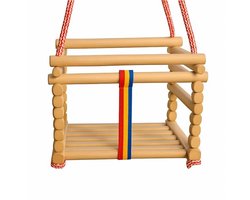 Baby Mix - Babyschommel - Beukenhouten schommel - Kinderschommel - Veiligheidsschakel - Duurzaam speelgoed - Schommelstoel - Schommelbank
