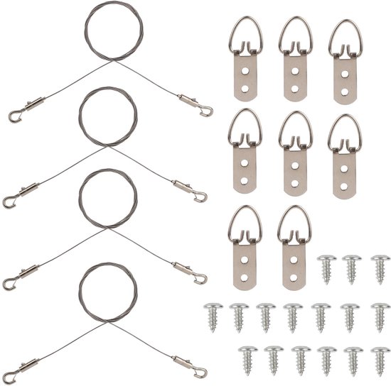 Pilikoll 4 stuks staalkabels, verstelbare set, 2 m × 1,5 mm Pilikoll 4 stuks staalkabels, verstelbare set, 2 m × 1,5 mm