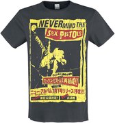 Sex Pistols Amplified Collection - Never Mind Heren T-shirt - houtskool - L