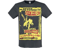 Sex Pistols Amplified Collection - Never Mind Heren T-shirt - houtskool - L