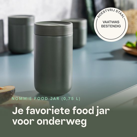 BergHOFF Home Nommie – Boîte à lunch Thermos 0 l – Boîte à lunch Thermos étanche – Garde au chaud ou au froid pendant 6 heures – Isolation à double paroi – Récipient alimentaire étanche – Acier inoxydable – Lavable au lave-vaisselle – Kaki