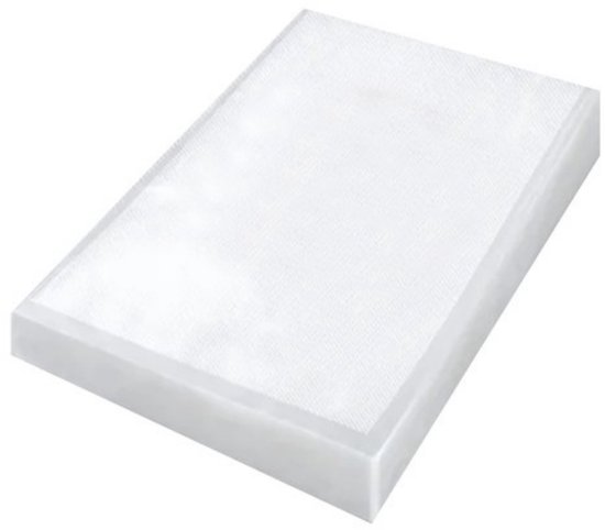Een stapel witte vacuümzakken.