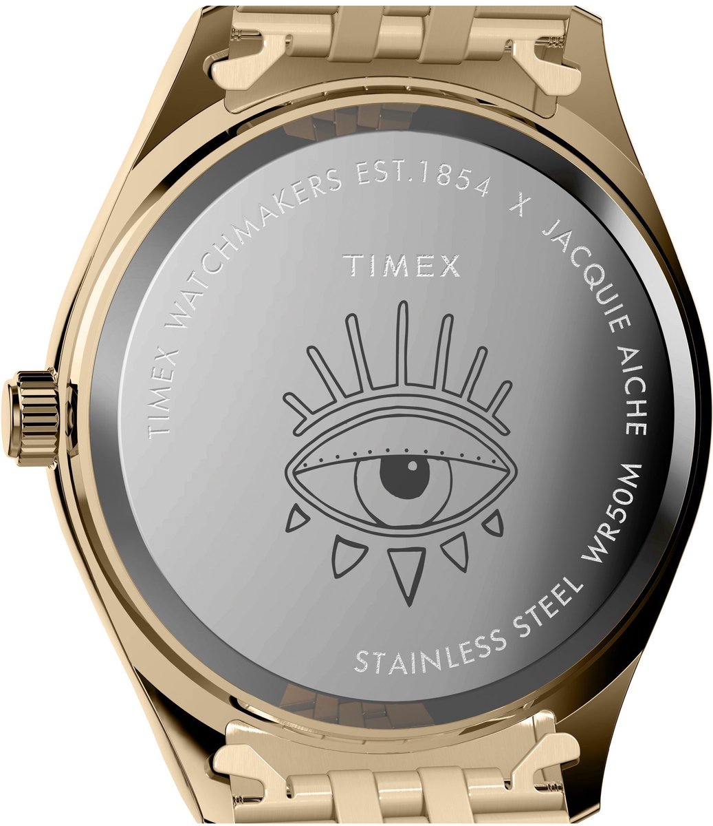 Timex Timex X Jacquie Aiche Quartz Analoog Horloge Gouden Toon Case: 100% Stainless Steel | Armband: 100% Stainless Steel 36 mm TW2Y11400YH