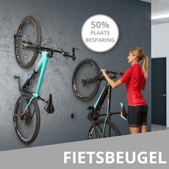Fietsbeugel Wand - 2 STUKS - Fiets Ophangbeugel - Wandbeugel - Muurhaak - Muurhanger - Fiets Ophangsysteem - Fietsbeugel 2x van Merkloos — afbeelding 4