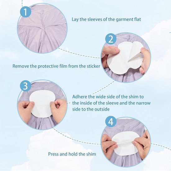 70 Pcs Armpit Pads voor Mannen en Vrouwen - Individueel Verpakte Zweetbestendige Pads - Anti-Zweet Onderarm Pads voor Overmatig Zweten, Onzichtbaar en Comfortabel van YWYMX — afbeelding 2