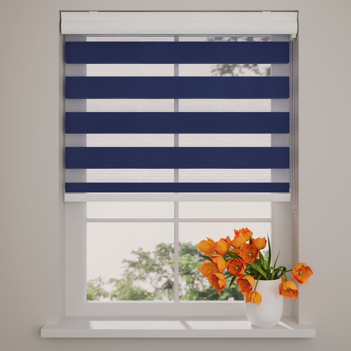 DTCH® Duo Rolgordijn - Splendid - Lichtdoorlatend - Blauw - 160 x 175 cm