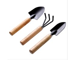 3-delige Tuinset - Handige Schep,Hark en Graaf voor Bloemen & Moestuin - Tuingereedschappen