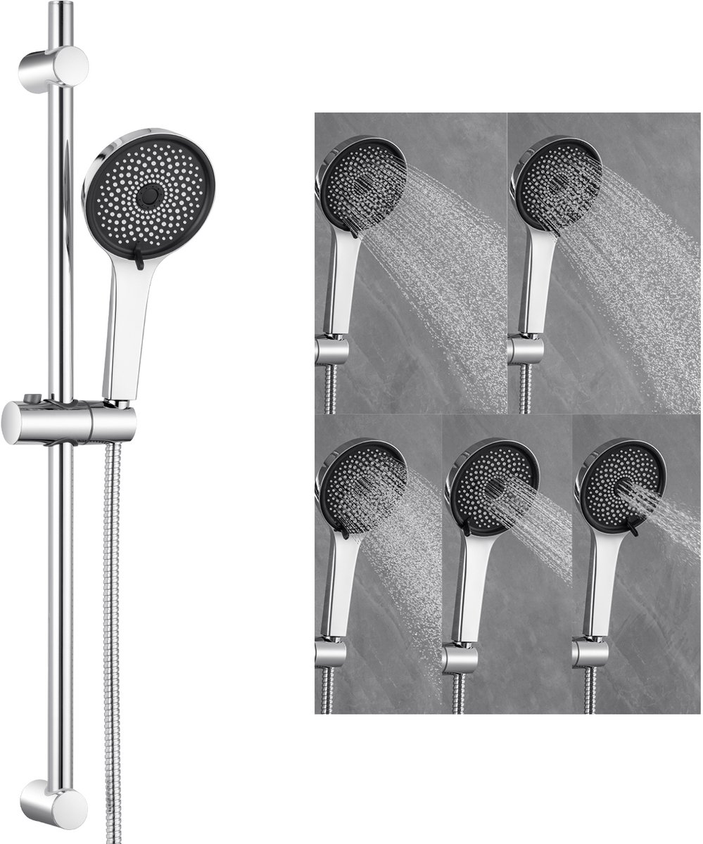 Sofetiy Max Doucheset - 71 cm Glijstang - Handdouche ø 12 cm - 5 straalstanden - Chroom
