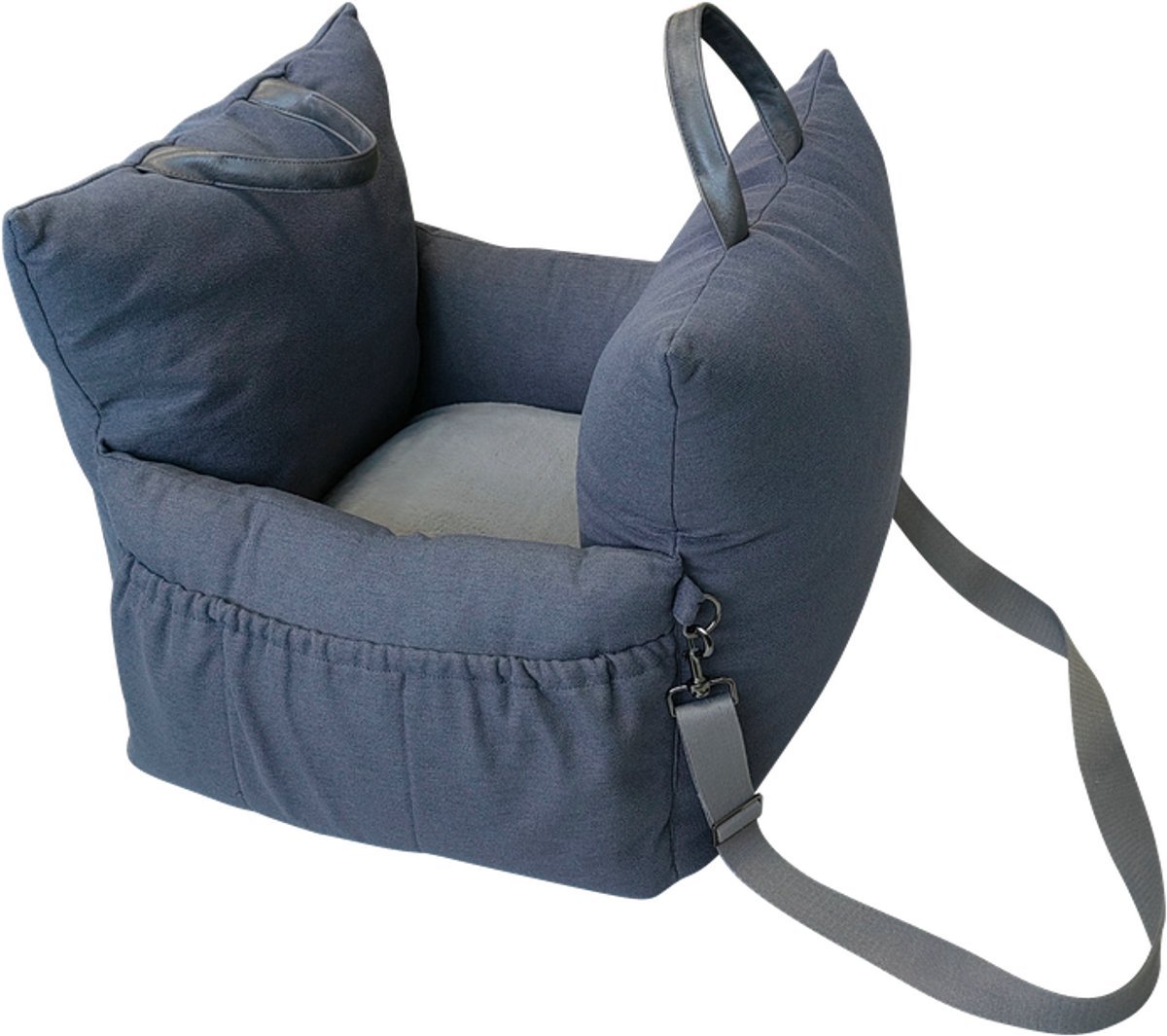 Animal Boulevard Home & Away Carrie Autostoel/ Draagtas Voor Honden - Kleur: Donkergrijs - Maat XS: 50x42x42 cm