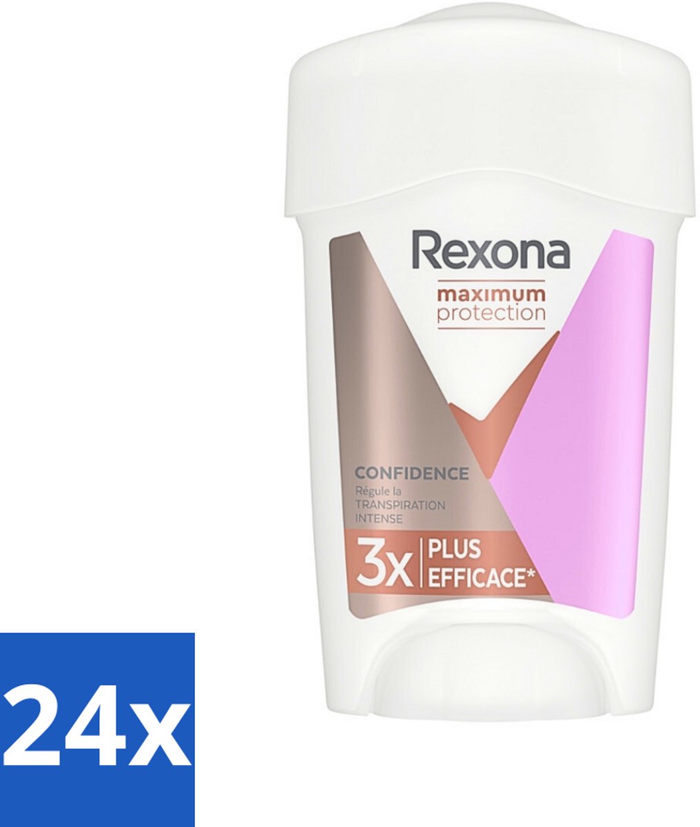 Rexona Women - Deodorant Stick - Maximum Protection Confidence - Anti-transpirant - 45 ml - Voordeelverpakking - 24 stuks