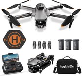 Logivision RG608 PRO Drone - Drone met 4K Camera - Mini drone - Drones - Voor Kinderen/Volwassenen - Drone DJI - Tot 90 Minuten Vliegen - Inclusief Opbergtas, Landing pad, 3 Batterijen