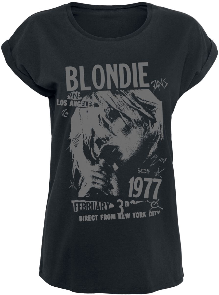 Blondie Tour 1977 Dames T-shirt - zwart - XL